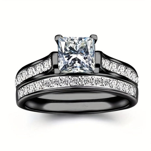 Pave Dark Promise Ring