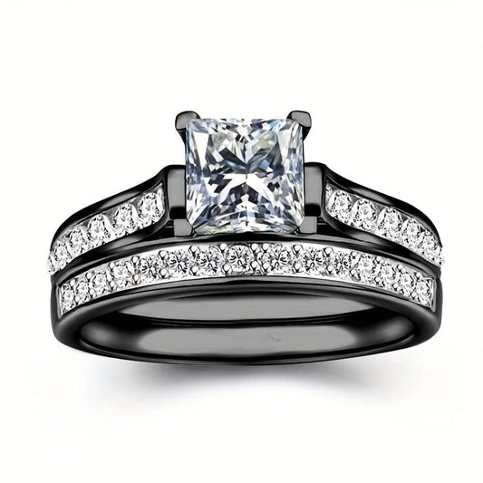 Pave Dark Promise Ring