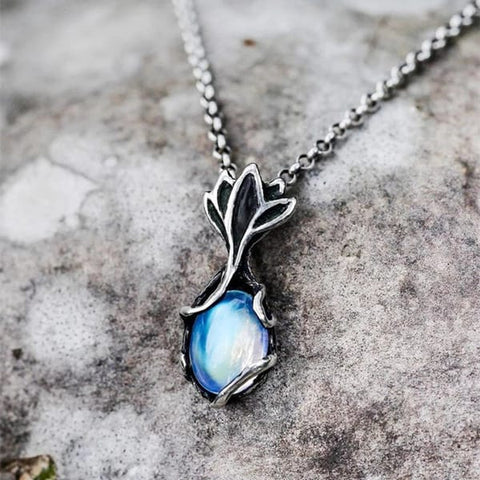 Radiant Lotus Silver Necklace