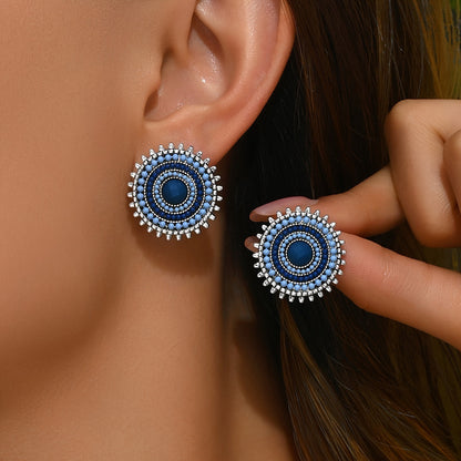 Bohemian Retro Donut Round Earrings