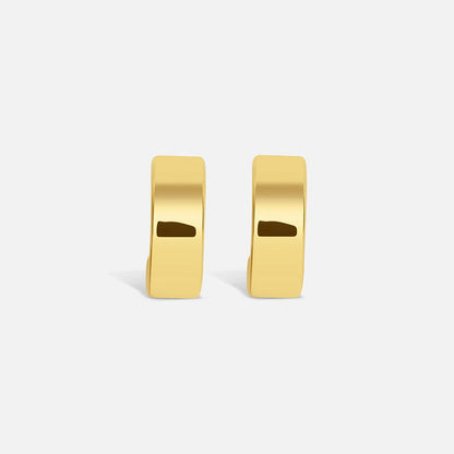 Modern Vintage Gold Hoop Earrings