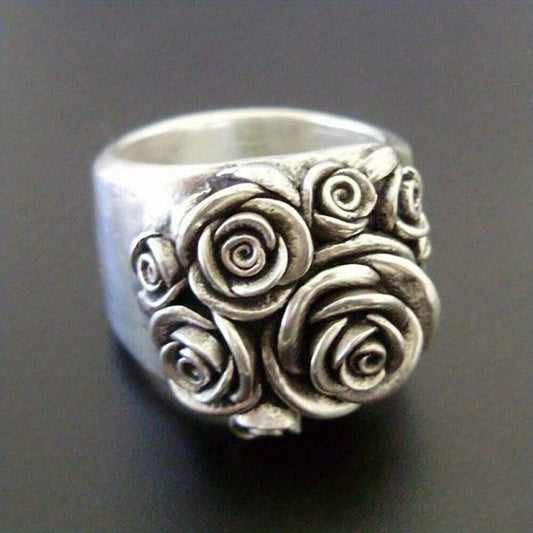 Sterling Silver Rose Ring
