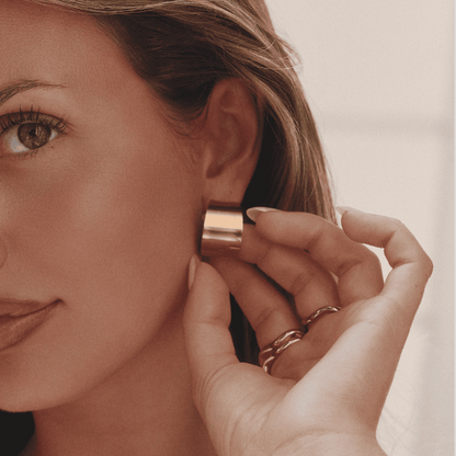 Gold Shiny Hoop Jewelry