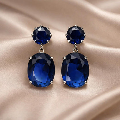 White Gold Majestic Zirconia Earrings