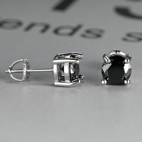 Timeless Round Cut Stone Stud Earrings