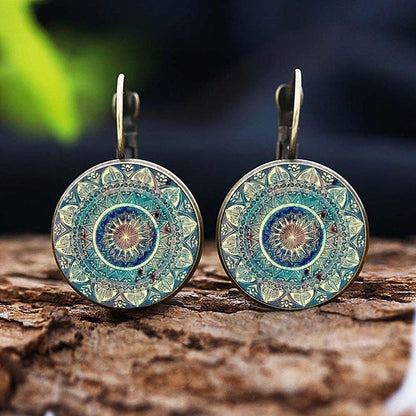 Mandala Time Gemstone Earrings