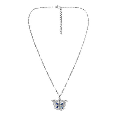 Butterfly Secret Message Pendant Necklace