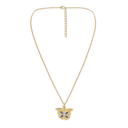 Butterfly Secret Message Pendant Necklace