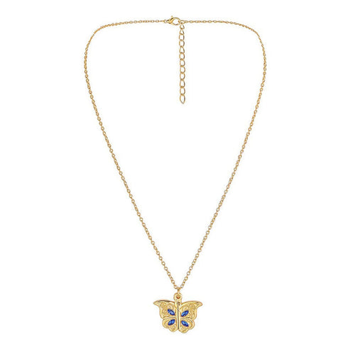 Butterfly Secret Message Pendant Necklace
