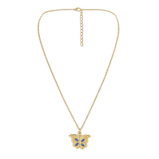 Butterfly Secret Message Pendant Necklace