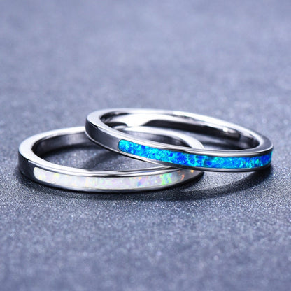 Iridescent Delicate Opal Ring