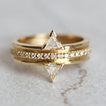 Luxury Triangle Zirconia Mosaic Ring