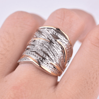 Creative Zirconia Wrapped Multi-Layer Ring