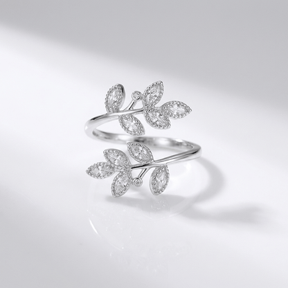 Luxury Leaf Wrap Ring
