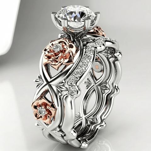 Diamond Floral Statement Ring