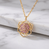 Rose Aura Charm Necklace