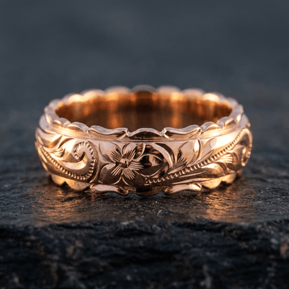 Vintage Floral Band Ring