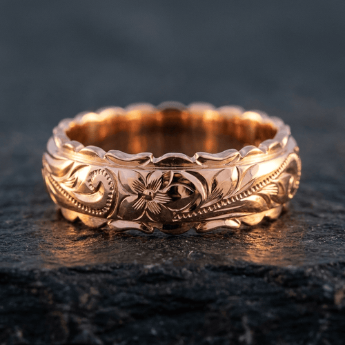 Vintage Floral Band Ring