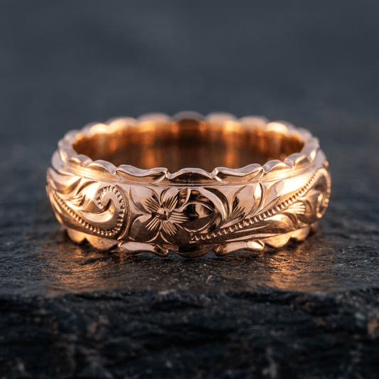 Vintage Floral Band Ring