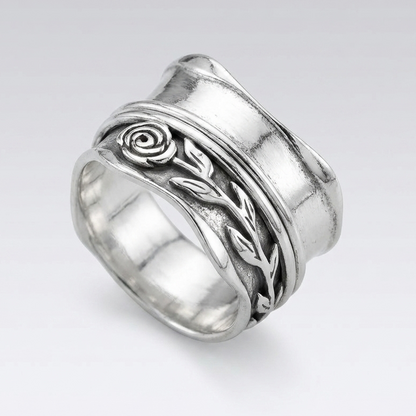 Vintage Rose Band Ring