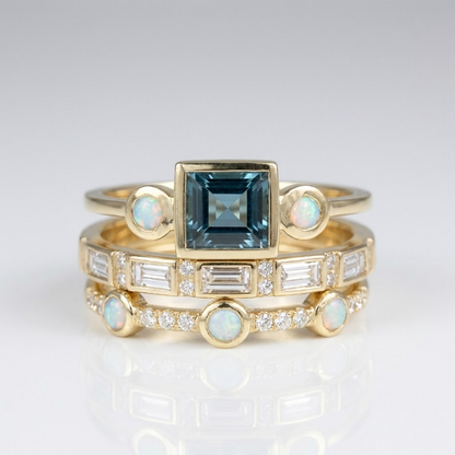 Multi Band Zirconia Ring