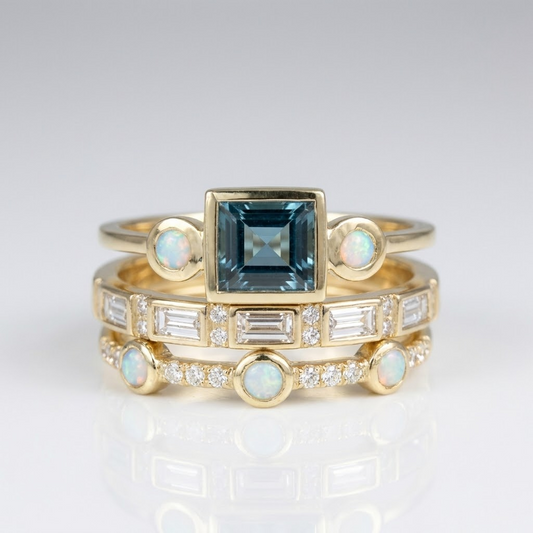 Multi Band Zirconia Ring