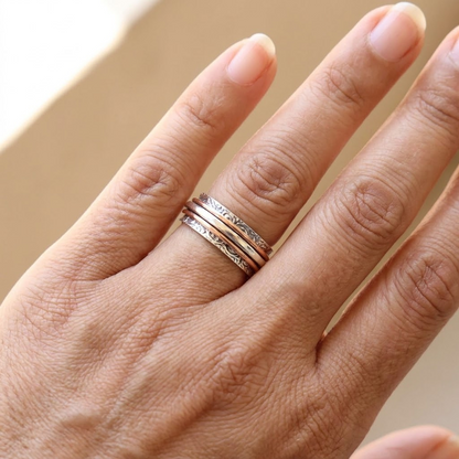 Stacked Band Zirconia Ring