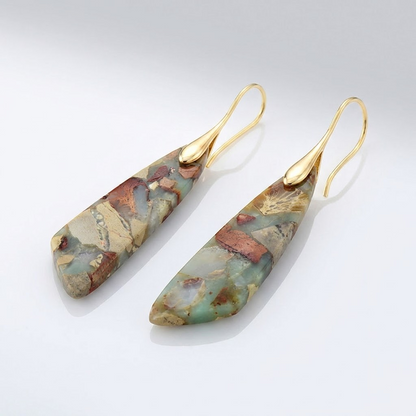 Mosaic Stone Drop Earrings