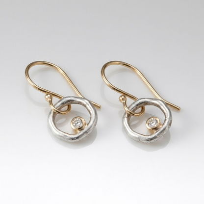 Vintage Silver Circle Earrings
