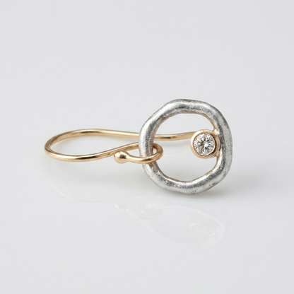 Vintage Silver Circle Earrings