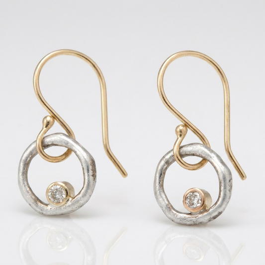 Vintage Silver Circle Earrings