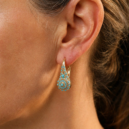 Turquoise Mosaic Elegance Earrings