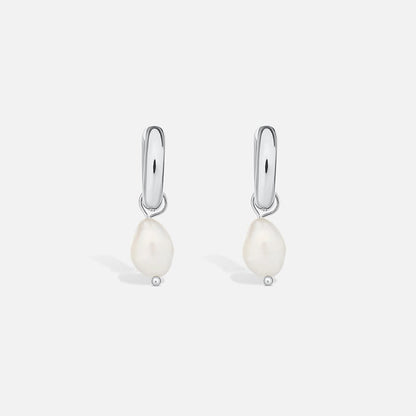 Silver Pearl Drop Earrings