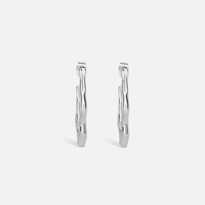 Silver Zephyr Hoop Earrings