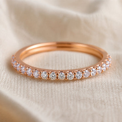 Elegant Thin Crystal Stacking Ring