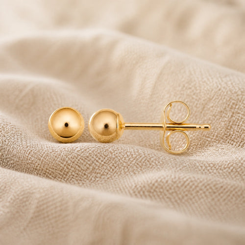 Polished Sphere Stud Earrings