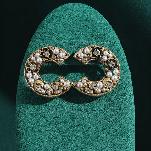 Aesthetic Floral Pearl C-Hoop Earrings