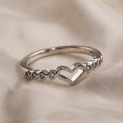 Heart Minimalist Zirconia Ring
