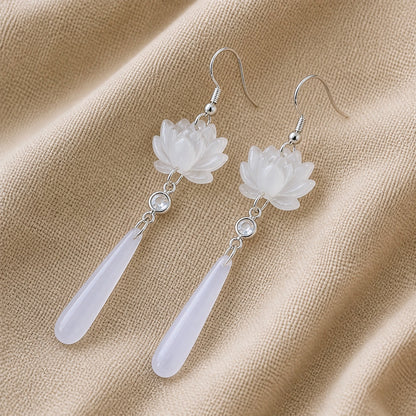 Floral Tassel Dangle Earrings