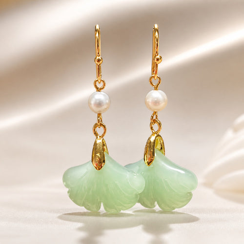 Graceful Mint Bloom Earrings