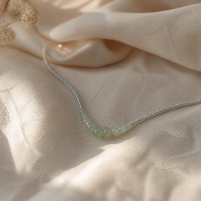 Minimalist Jade Bead Chain Necklace