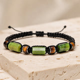 Bohemian Tiger's Eye Jade Bead Bracelet