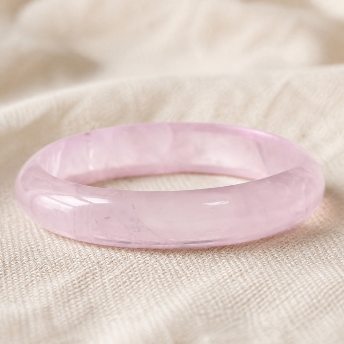 Polished Pink Jade Bangle