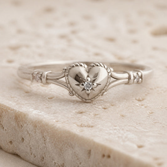 Radiant Boho Heart Ring