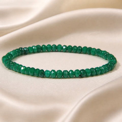 Faceted Jade Stone Bracelet