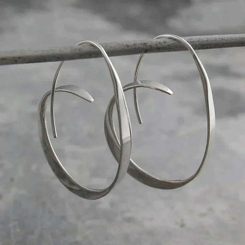 Open Spiral Drop Earrings
