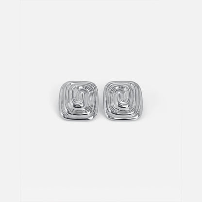 Aurelia Spiral Silver Earrings