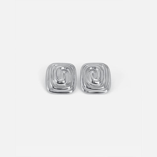 Aurelia Spiral Silver Earrings