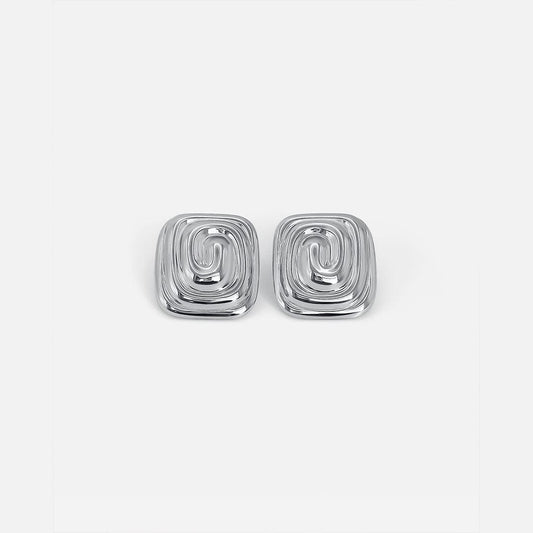 Aurelia Spiral Silver Earrings