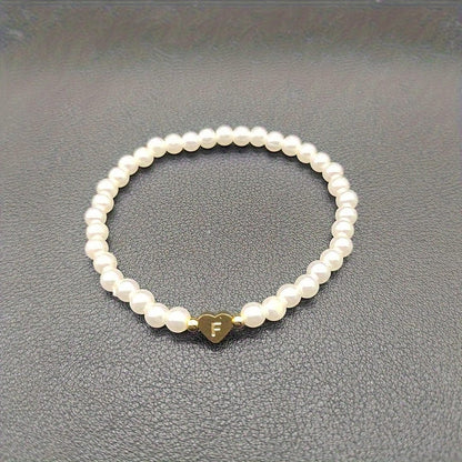 A-Z Pearl Beaded Bracelet